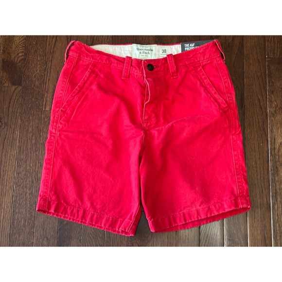 Abercrombie & Fitch Other - NWT Abercrombie & Fitch Preppy Fit Shorts Red Pink Chino Above Knee Men's 30